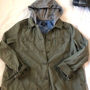 American Eagle Hoodie Army Jacket